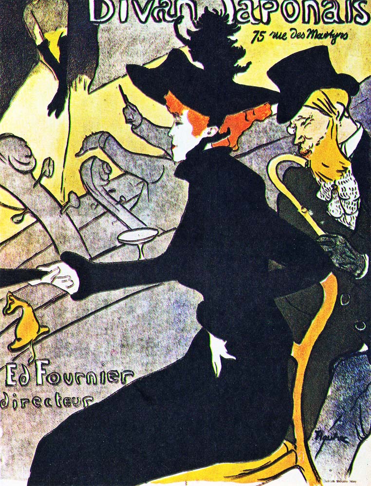 А. Тулуз-Лотрек. «Японський диван». 1893. Кольорова літографія